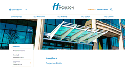 Desktop Screenshot of ir.horizon-pharma.com